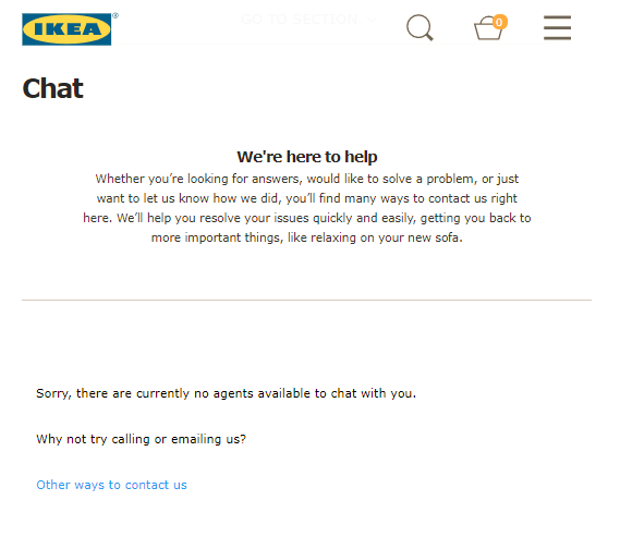 Ikea chat live